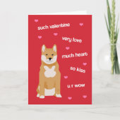Doge Valentijnsdag Card Feestdagen Kaart (Voorkant)