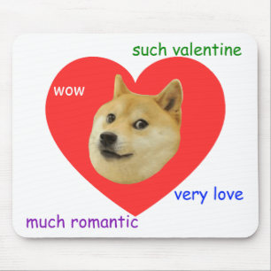 Doge Veel Valentijnsdag Zulke Romantische liefde Muismat
