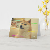 Doge Wedding Card Kaart (Gele Bloem)