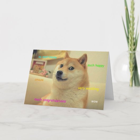 Doge Wedding Card Kaart (Voorkant)