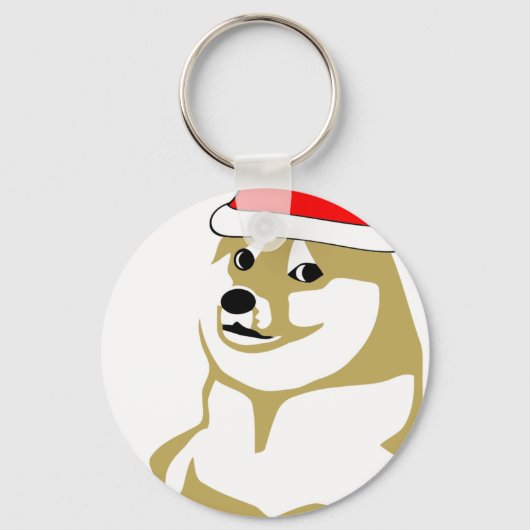 doge wow meme verklaart zoveel pet als santa sleutelhanger (Voorkant)