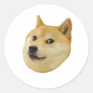 Doge zeer veel doet zo'n sjiibe schip binnen in de ronde sticker