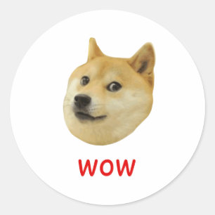 Doge zeer veel doet zo'n sjiibe schip binnen in de ronde sticker