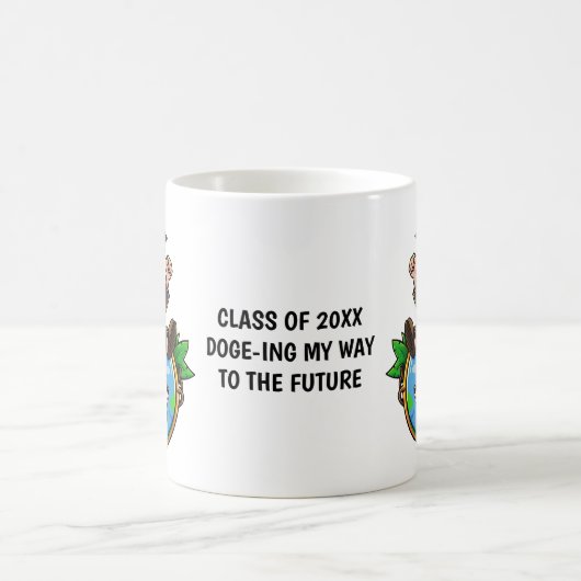 Dogecoin Afstuderen gepersonaliseerd Koffiemok (Center)