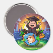 Dogecoin-Afstuderen Magneet (Voorkant / Achterkant)