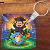Dogecoin-Afstuderen Sleutelhanger (Achterkant)