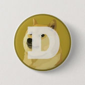 dogecoin botom ronde button 5,7 cm (Voorkant)