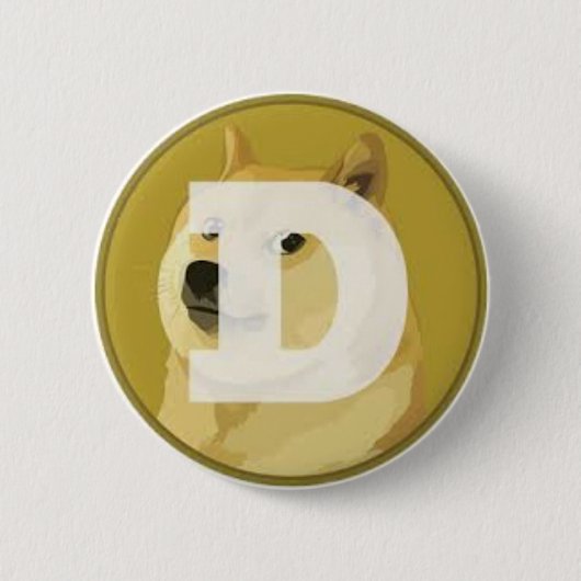 dogecoin botom ronde button 5,7 cm (Voorkant)