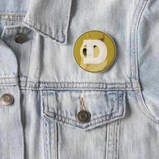 dogecoin botom ronde button 5,7 cm (In situ)