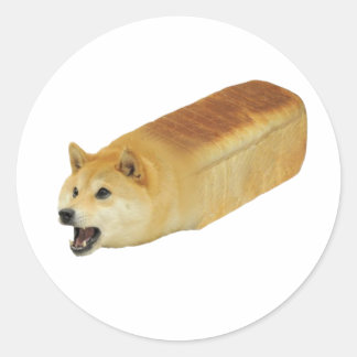 Dogecoin Broad Loaf Crypto Ronde Sticker