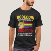 Dogecoin Crypto Meme Dogecoin Backwards  Cryptocur T-shirt (Voorkant)