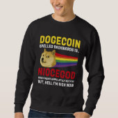 Dogecoin Crypto Meme Dogecoin Backwards  Cryptocur Trui (Voorkant)