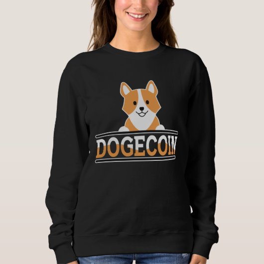 Dogecoin Digital Currency Meme Cryptocurrency Bloc Trui (Voorkant)