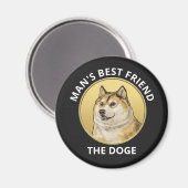 Dogecoin Dog gepersonaliseerd Magneet (Voorkant / Achterkant)