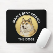 Dogecoin Dog gepersonaliseerd Muismat (Met muis)