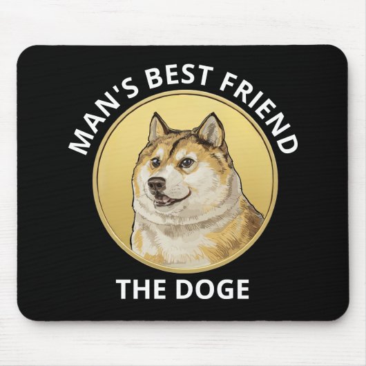 Dogecoin Dog gepersonaliseerd Muismat (Voorkant)