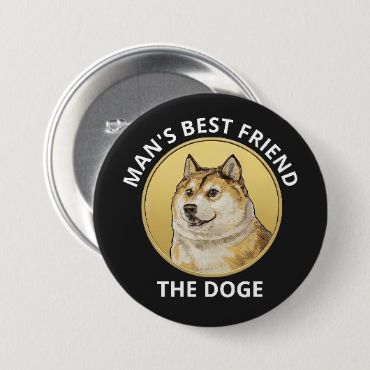 Dogecoin Dog gepersonaliseerd Ronde Button 7,6 Cm (Voorkant /achterkant)