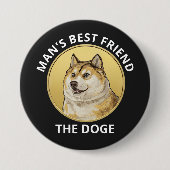 Dogecoin Dog gepersonaliseerd Ronde Button 7,6 Cm (Voorkant)