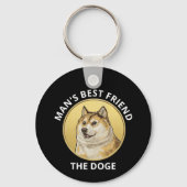 Dogecoin Dog gepersonaliseerd Sleutelhanger (Voorkant)