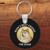 Dogecoin Dog gepersonaliseerd Sleutelhanger (Achterkant)