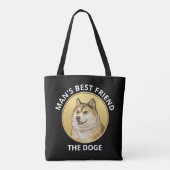 Dogecoin Dog gepersonaliseerd Tote Bag (Achterkant)
