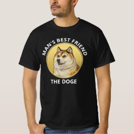 Dogecoin Dog gepersonaliseerd zwart T-shirt