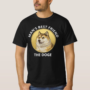 Dogecoin Dog gepersonaliseerd zwart T-shirt