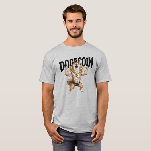 Dogecoin Dog Tshirt (Voorkant volledig)