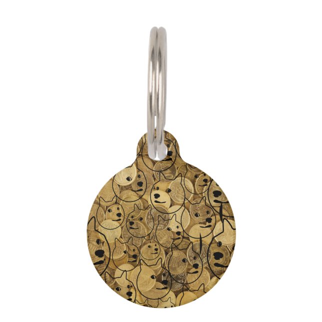 Dogecoin-Doge /PET ID PET. Huisdierpenning (Voorkant)