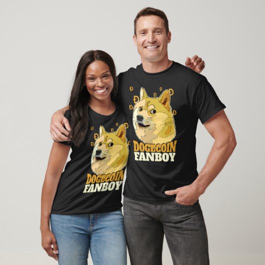 Dogecoin Fanboy Doge en Crypto T-shirt (Unisex)