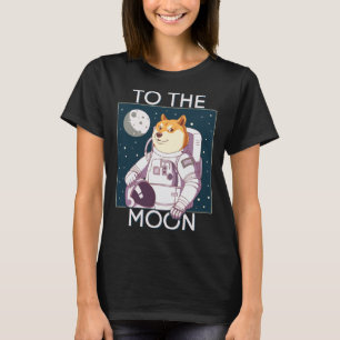 Dogecoin Hond Astronaut naar de Maan Blockchain HO T-shirt