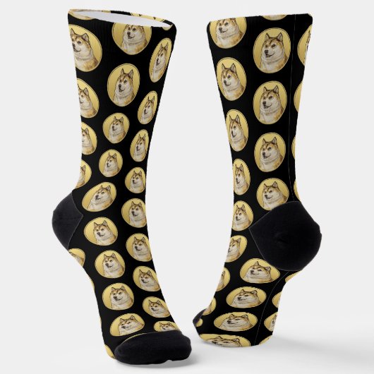 Dogecoin Hond  Sokken (Gebogen)