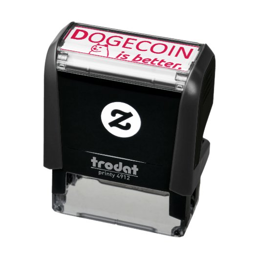DOGECOIN IS BETTER STAMP,   ZELFINKTENDE STEMPEL (Product)