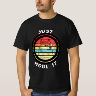 Dogecoin Just Hodl It Retro Design T-shirt