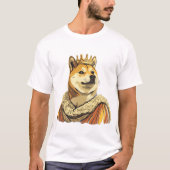 Dogecoin King Crypto Meme Cartoon Tshirt (Voorkant)