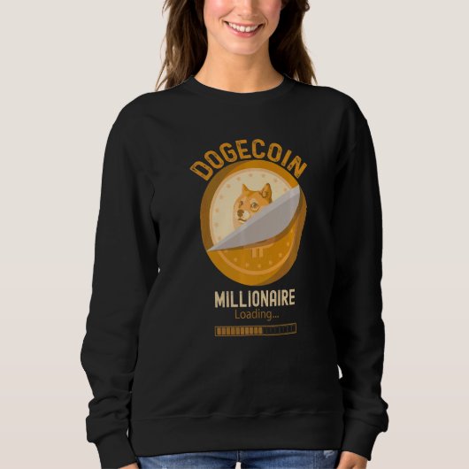 Dogecoin Miljonair Laadt Crypto Cryptovaluta Trui (Voorkant)