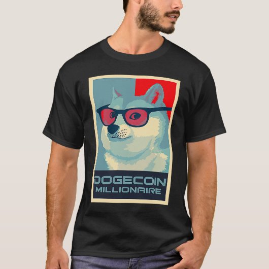 DOGECOIN Millionaire HODL Crypto SHIB Token aan T-shirt (Voorkant)