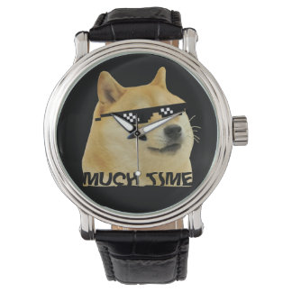 Dogecoin Much Time Doge Wow Crypto Cryptocurrency Horloge