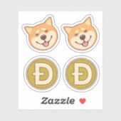 Dogecoin Shiba Inu Sticker (Vel)