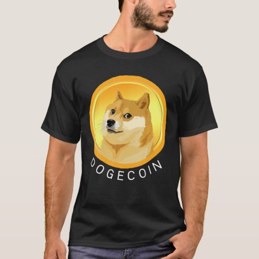 Dogecoin T-shirt Funny Dog Meme Coin Crypto Valuta (Voorkant)