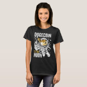 Dogecoin To The Moon Astronaut Doge Shiba T-shirt (Voorkant volledig)