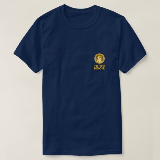 DOGECOIN TO THE MOON T-SHIRT (Design voorkant)