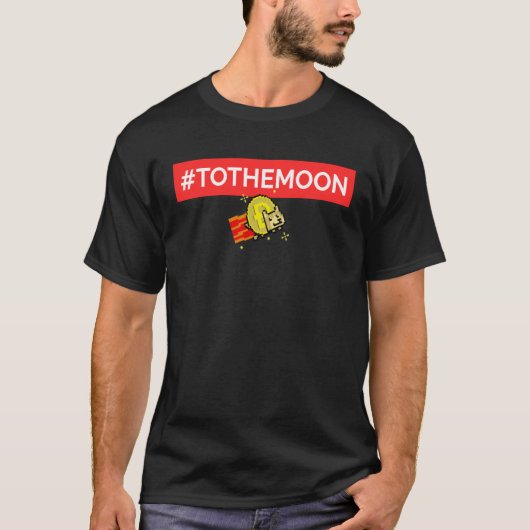 Dogecoin To The Moon T-shirt (Voorkant)