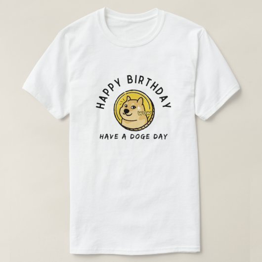 Dogecoin verjaardagscadeau Crypto Investor Meme De T-shirt (Design voorkant)