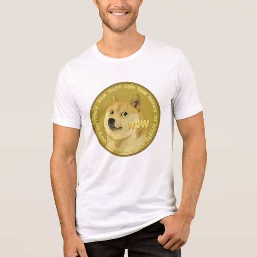Dogecoin Wow Doge Coin Zeer veel Crypto-valuta Tri-Blend Shirt (Voorkant)