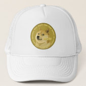 Dogecoin Wow Doge Coin Zeer veel Crypto-valuta Trucker Pet (Voorkant)