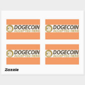 DOGECOINS BUSINESS RECHTHOEKIGE STICKER (Vel)