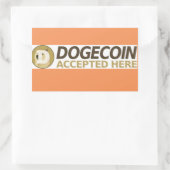 DOGECOINS BUSINESS RECHTHOEKIGE STICKER (Tas)