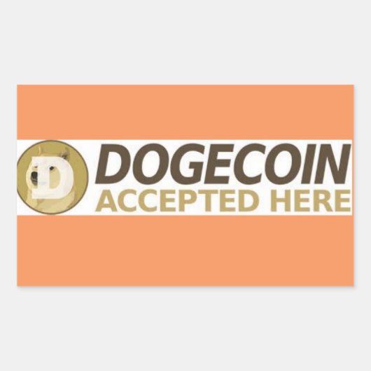 DOGECOINS BUSINESS RECHTHOEKIGE STICKER (Voorkant)