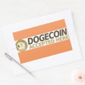 DOGECOINS BUSINESS RECHTHOEKIGE STICKER (Envelop)